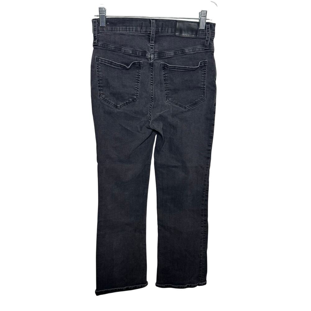 Madewell‎ Cali Demi-Boot Jeans Women’s Sz 26 Black Button Fly High Rise Stretch - Picture 2 of 15